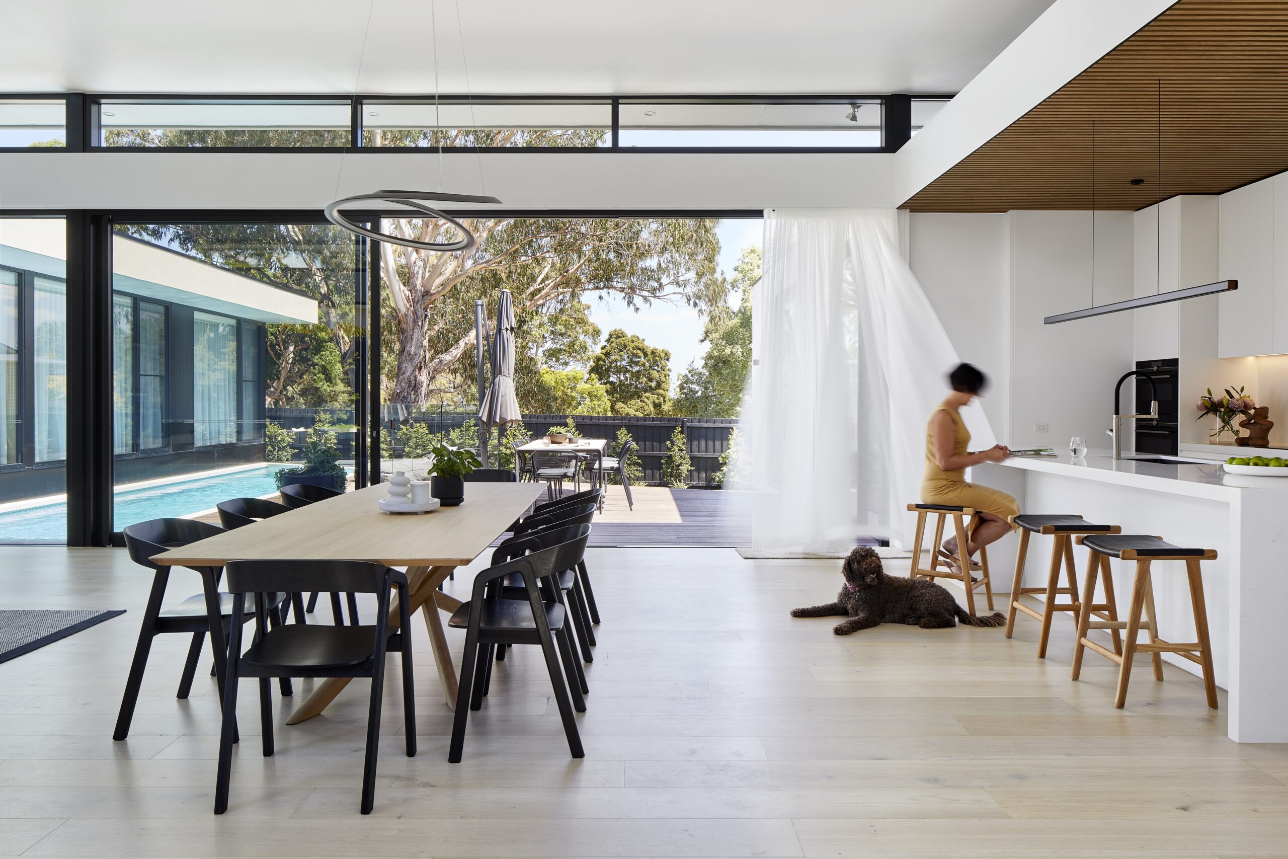 Interior Kitchen & Dining of Mt Eliza beach house